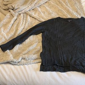 charcoal grey light knitted sweater